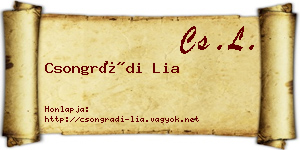 Csongrádi Lia névjegykártya
